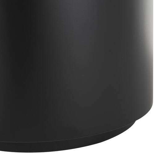 Black Metal Nesting Accent Table with Faux White Marble Top Set